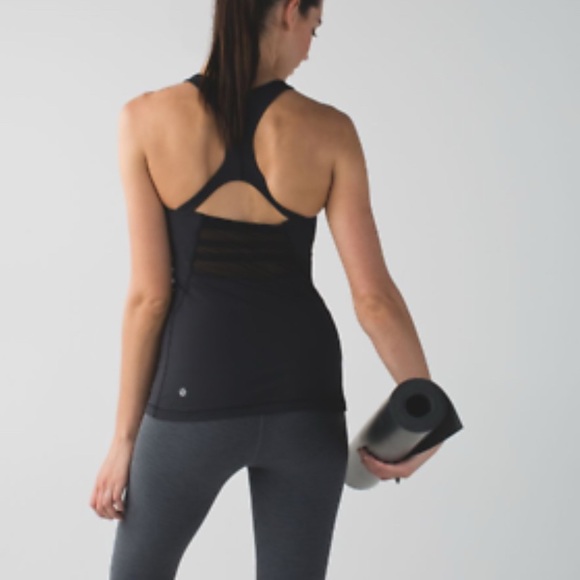 Lululemon Mesh With Me Black Tank - Picture 4 of 12